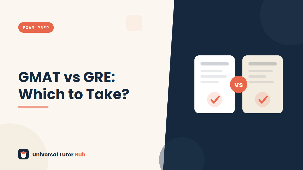GMAT vs GRE: Which Test Should You Take for Business School? — featured illustration