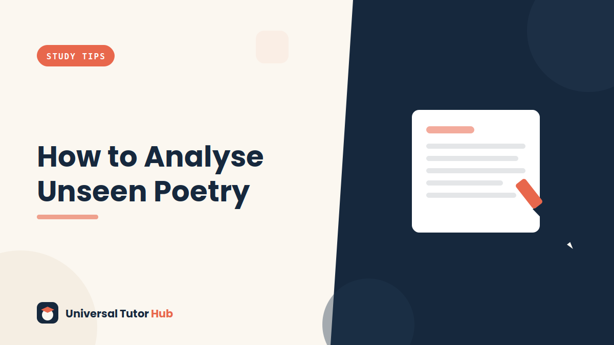 How to Analyse Unseen Poetry (A Method That Works Every Time) — featured illustration