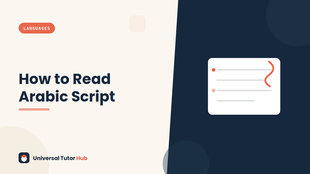 How to Learn to Read Arabic Script — featured illustration