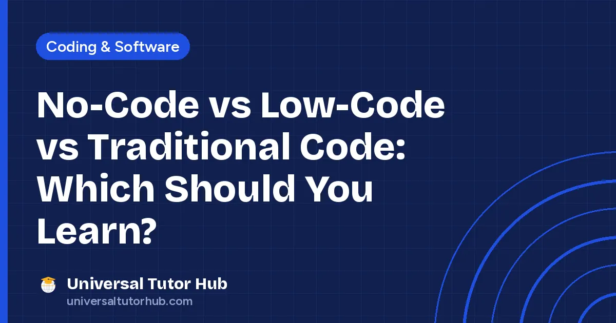 No-Code vs Low-Code vs Traditional Code: Which Should You Learn?